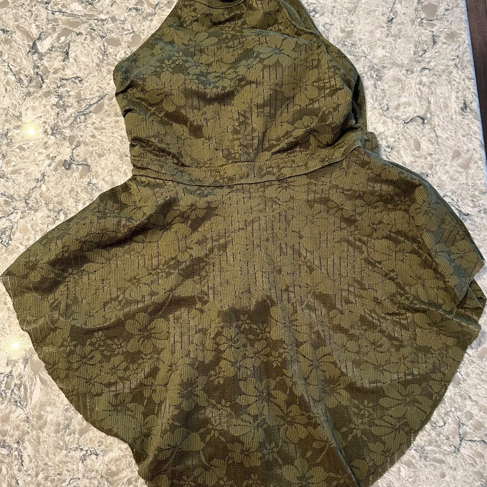 Women's size large NEW green floral swimsuit